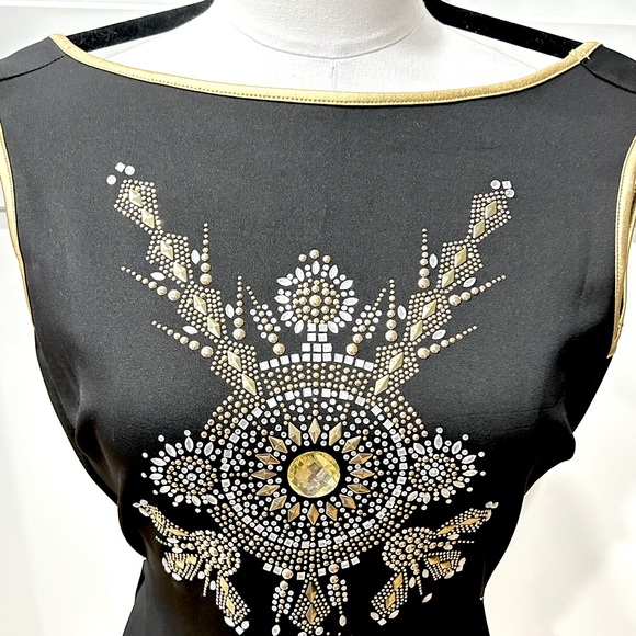 NWOT Va Va Boom BodyCon Stretch Pullover Dress Bejeweled In Rhinestones - Picture 2 of 6